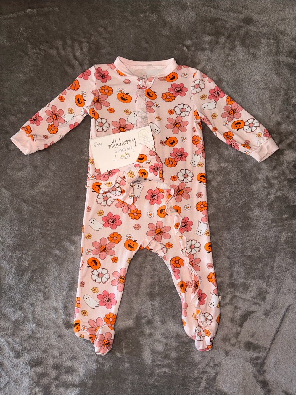 Milkberry Halloween footie 6-9M